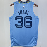 2023/24 Grizzlies SMART #36 Blue NBA Jerseys Hot Pressed