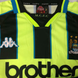 1998/99 Man City Green Retro Soccer Jersey