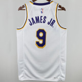 2025 Lakers JAMES JR. #9 White NBA Jerseys 热压