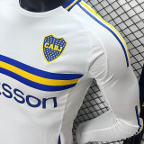 2024/25 Boca Away White Player Version Long Sleeve Jersey