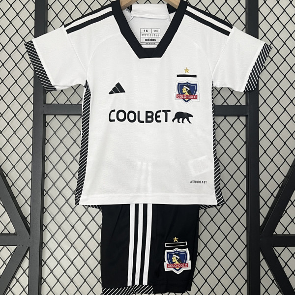 2024/25 Colo-Colo Home White Kids Soccer Jersey