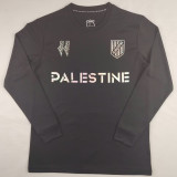 2025 Palestine Black Long Sleeve Soccer Jersey 英文