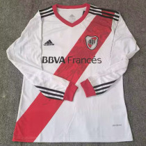 2013/14 River Plate Home Retro Long Sleeve Soccer Jersey