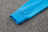 2024/25 Brazil Blue Hoody Zipper Jacket Tracksuit