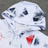 2025 PSG White Hoody Zipper Jacket Tracksuit