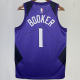 Suns BOOKER #1 Purple City Edition NBA Jerseys