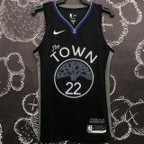 Warriors WIGGINS #22 Black Grey NBA Jerseys
