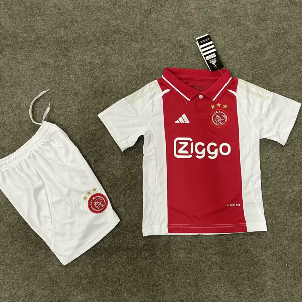2024/25 AA Home Kids Soccer Jersey 白色纽扣