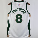 2023/24 Celtics PORAIGIS #8 White City Edition NBA Jerseys