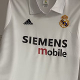 2002/03 RM Home White Retro Long Sleeve Soccer Jersey