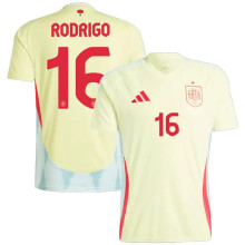 RODRIGO #16 Spain 1:1 Quality Away Yellow Fans Jersey 2024/25