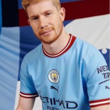2022/23 Man City Home Blue Player Version Soccer Jersey