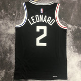 Clippers LEONARD #2 Black City Edition NBA Jerseys