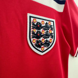 1982 England Away Red Retro Soccer Jersey