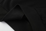 2025 AD~ Black Hoody Zipper Jacket Windbreaker