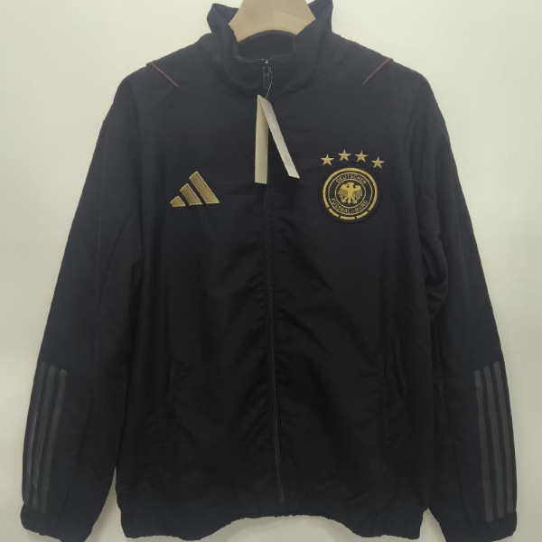 2025 Germany Black Windbreaker