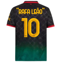 ”RAFA LEãO“ #10 AC Milan x Off White 4Th Fans Soccer Jersey 2024/25