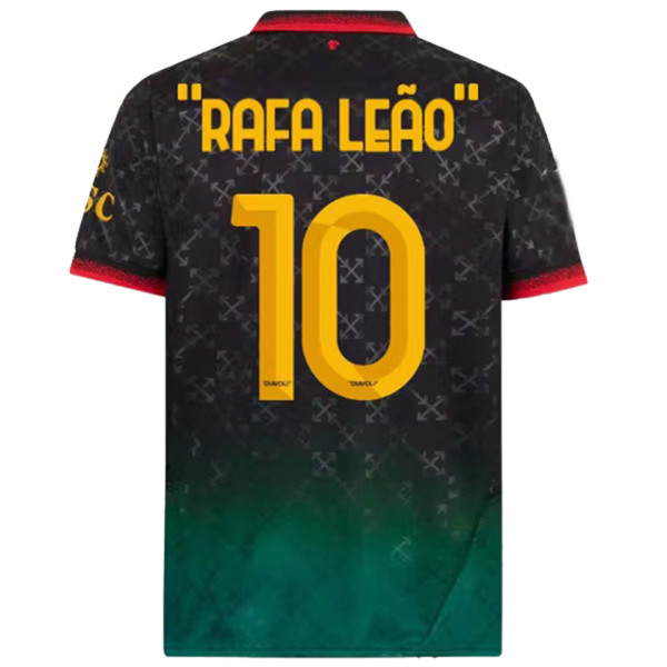 ”RAFA LEãO“ #10 AC Milan x Off White 4Th Fans Soccer Jersey 2024/25
