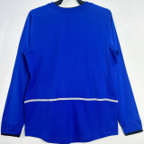 2002/03 M Utd Away Blue Retro Long Sleeve Retro Soccer Jersey