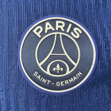 2024/25 PSG 4Th Blue Player Version Long Sleeve Soccer Jersey
