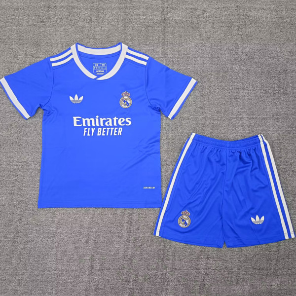 2025/26 RM Third Blue Kids Soccer Jersey