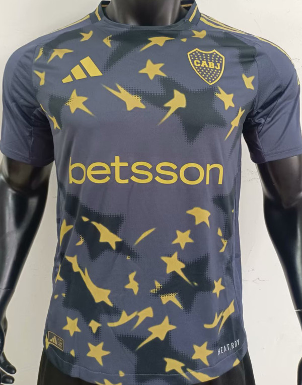 2025 Boca Third Black Player Version Soccer Jersey