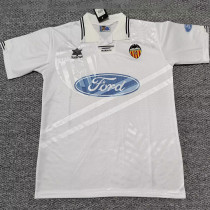 1999/2000 Valencia Home White Retro Soccer Jersey