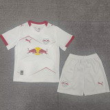 2025/26 RB L Home White Kids Soccer Jersey 莱比锡红牛