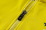 2025/26 AA Yellow Hoody Thickened Fluff Zipper Jacket Tracksuit