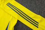 2025/26 AA Yellow Hoody Thickened Fluff Zipper Jacket Tracksuit