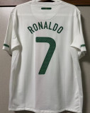 2010 Portugal Away White Retro Soccer Jersey