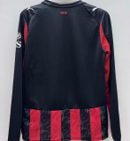 2025/26 AC Milan Home Long Sleeve Fans Soccer Jersey