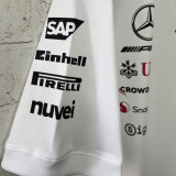 2025 Mercedes AMG Petronas F1 White Team T-Shirt  圆领