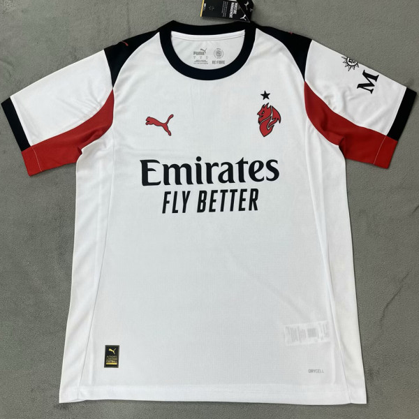 2025/26 AC Milan Away White Fans Soccer Jersey