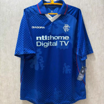2002/03 Rangers Home Blue Retro Soccer Jersey