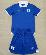 2025/26 EL Salvador Home Blue Kids Soccer Jersey 萨尔瓦多