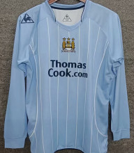 2007/08 Man City Home Blue Long Sleeve Retro Jersey