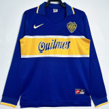 1996/97 Boca Home Blue Retro Long Sleeve Soccer Jersey