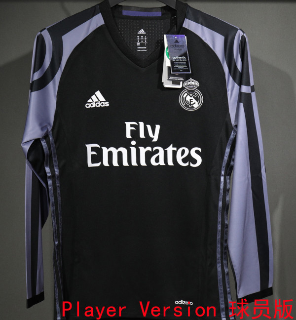 2016/17 RM The 3rd Retro Player Version Long Sleeve Soccer Jersey 球员版