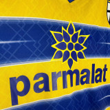 1998/99 Parma Home Yellow Retro  Long Sleeve Soccer Jersey