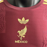 2025 Mexico Red Special Edition Player Version Long Sleever Jersey