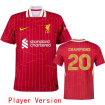 CHAMPIONS # 20 LFC Home Player Version Soccer Jersey 2024/25 球员版