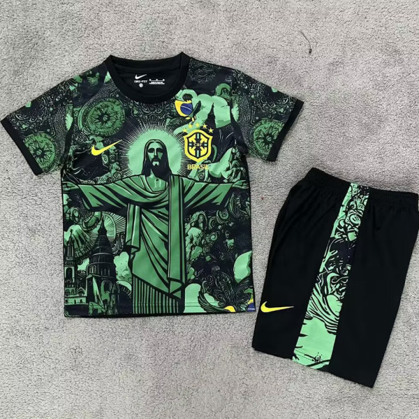 2024/25 Brazil Blue Special Edition Kids Soccer Jersey