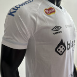 2025/26 Santos Home White Player Version Soccer Jersey 带全广告