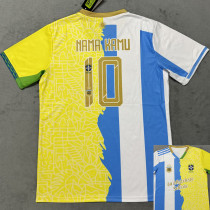 NAMA KAMU #10  Argentina x Brazil Special Edition Fans Soccer Jersey
