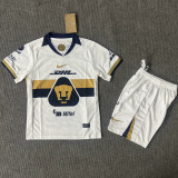 2025/26 Pumas UNAM Home White Kids Soccer Jersey