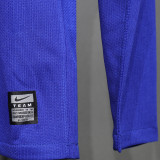 2008/2009 M Utd Third Blue Retro Player Version Long Sleeve Jersey 球员版长袖
