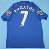 2008/2009 M Utd Third Blue Retro Player Version Soccer Jersey 球员版