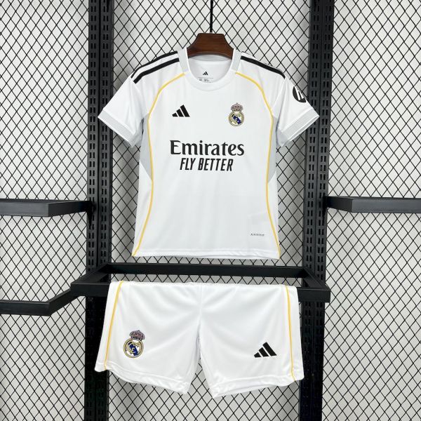 2025/26 RM Home White Kids Soccer Jersey