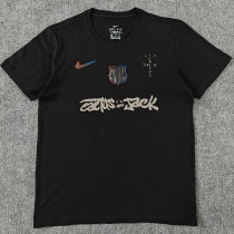 2025/26 BA x Travis Scott Black Pure Cotton Jersey 胸前银色字